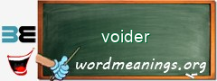 WordMeaning blackboard for voider